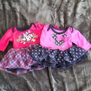 2 Girls Disney Newborn Dresses